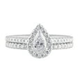 thumbnail image 5 of Unique Moments 1 ct Lab Grown Diamond Pear Bridal Set in 14K White Gold, 5 of 5