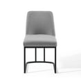 thumbnail image 5 of Modway Amplify Sled Base Upholstered Fabric Dining Side Chair in Black Light Gray, 5 of 7