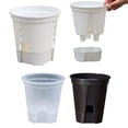 thumbnail image 2 of Self Watering Flowerpot Breathable Transparent Plastic Planter for Phalaenopsis Control Automatic Water Storage Planter Pot for Home Office, 2 of 8