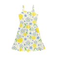 thumbnail image 6 of Uourmeti Dachshund Donuts Print Girls Cute Dress Causal Spring Summer Sundress Girls Cute A Line Midi Swing Dresses for Kids Causal Clothes, 6 of 7