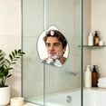 thumbnail image 5 of Anti Fog Shower Mirror, Acrylic Shaving Mirror with Handheld Detachable Design, Unbreakable Portable Bathroom Mirror for Travel, Fogless Wall Mount Shave Mirror for Grooming, 5 of 8