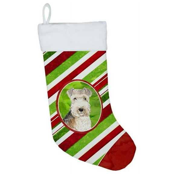 Carolines Treasures CK4091CS Lakeland Terrier Christmas Candy Stripe Christmas Stocking