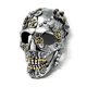 thumbnail image 5 of Máscara de disfraz steampunk con calavera plateada para adultos, tamaño universal, 5 of 6