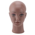 thumbnail image 2 of Female Bald Manikin Head, PVC Reusable Artificial Human Skin Stable Stand Bald Manikin Head Face Skin Friendly  for  Making, 2 of 8