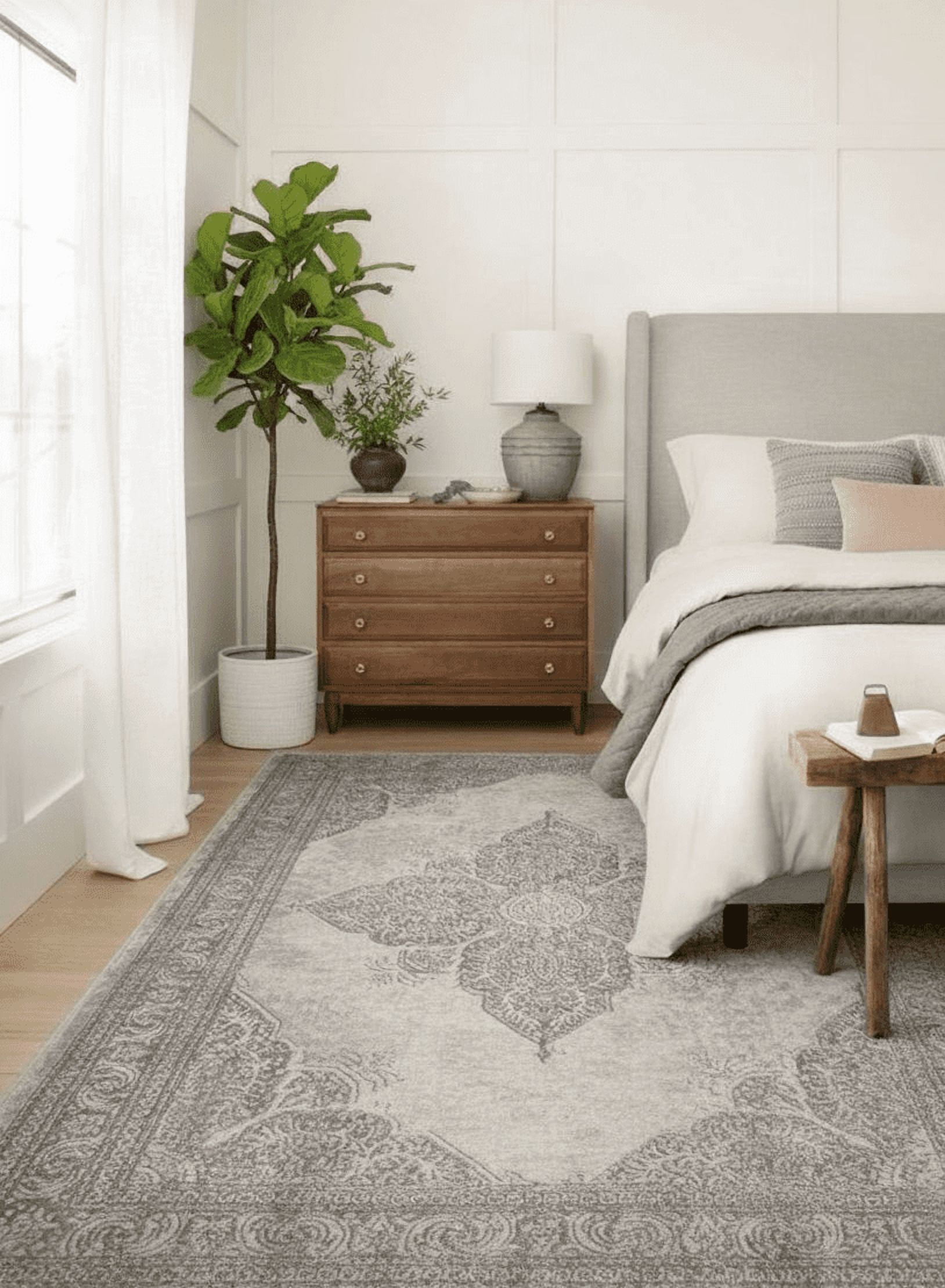 Rug Branch Havana 2' x 19' (Exact Size: 2'3" 19') Moroccan Indoor Runner Rug, Grey Beige, South-Western - Entryway, Hallway, Bathroom, and Kitchen