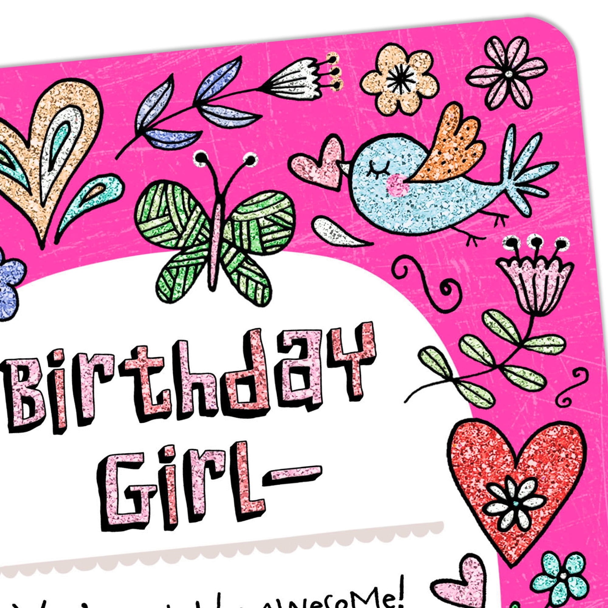 Hallmark Birthday Card for Girls With Stickers (You're Totally Awesome)