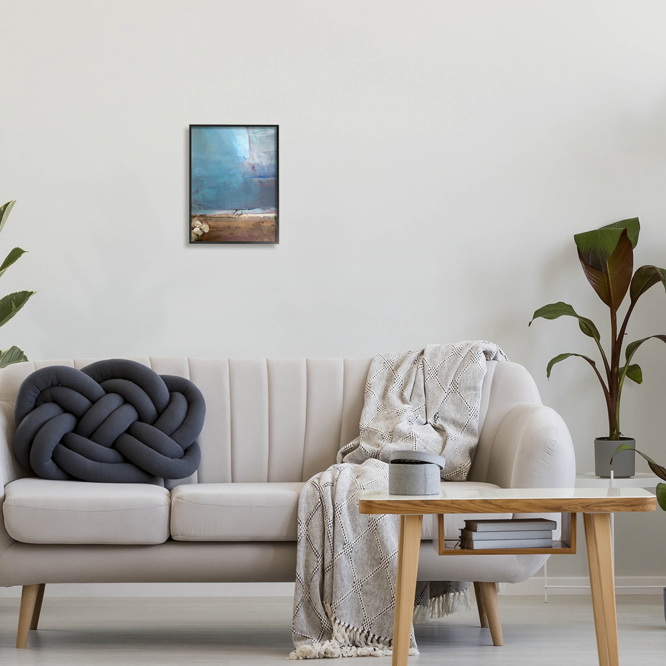 Abstract Sky Scenery Landscape Abstract Painting Black Framed Art Print Wall Art