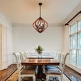 thumbnail image 2 of 6-Light Farmhouse Globe Chandelier with Open Wood Frame for Kitchen Island, Entryway & Dining Room, 2 of 10