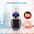 500W Portable Electric Heater Plug in Wall Heater Desktop Household