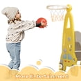 thumbnail image 7 of TOBBI 4 in 1 Toddler Climber and Swing Set, Play Climber Freestanding Slides Playset for Kids, Indoor Outdoor Playground Toy with Basketball Hoop & Ball Yellow, 7 of 7