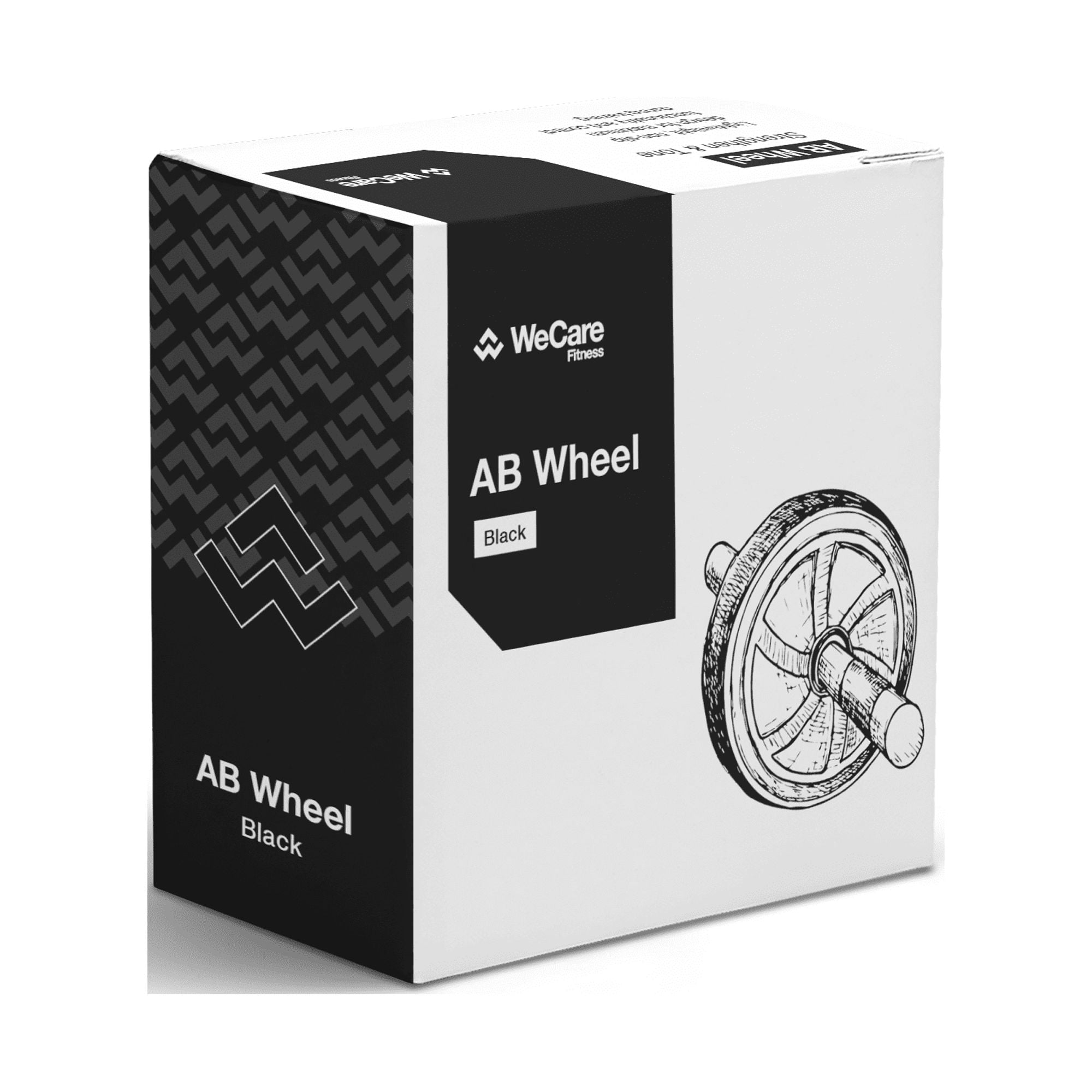 WeCare Fitness AB Wheel - Workout Equipment for Abdominal Exercise - Black