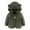 Army Green-1, variant on Toddler Baby Boys Girls Hoodies Jackets Fall Winter Zipper Thick Warm Hooded Coat Infant Cute Ear Solid Outwear