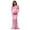 style-01 Pink, variant on Maternity Dress Maternity Long Sleeve Off Shoulder Baby Shower Dress Party Mesh Paneled Split Maxi Photography Gown for Photoshoot (Pink,L)