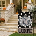 thumbnail image 4 of Fall Garden Flag 12.5x18in Double Sided Thanksgiving Gray Pumpkin Welcome Polka Dot Vertical Yard Flag Autumn Holiday Harvest Seasonal Outdoor Decoration for Outside Home Porch Yard Decor, 4 of 6