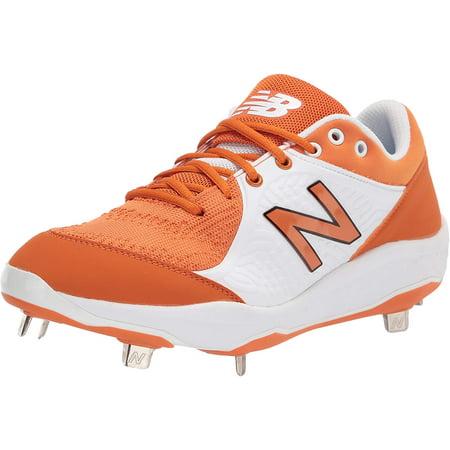 New Balance Mens Fresh Foam 3000 V5 Metal Baseball Shoe, Texas Orange/White, 8.5