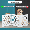 thumbnail image 4 of Bundaloo Freestanding Dog Gate Expandable Decorative Wooden Fence for Small to Medium Pet Dogs, Barrier for Stairs, Doorways, & Hallways, 4 of 8