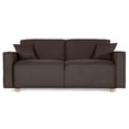 thumbnail image 2 of Sofá Cama Makora Abbot Chocolate Lino Memory Foam Respaldo con Reclinable de 3 Posiciones, 2 of 8