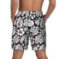 thumbnail image 4 of Balery Tropical Leaves Mens Swim Trunks Swim Shorts for Men Quick Dry Inseam Beach Shorts with Compression Liner Pocket-X-Large, 4 of 9