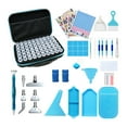 thumbnail image 1 of BeesClover Diamond Storage Containers, Art Storage Box with Label, 60 Cans, Mesh Pocket Compartment, Funnel Art Accessories and Tools Kits Storage Box for Jewelry Beads, 1 of 8