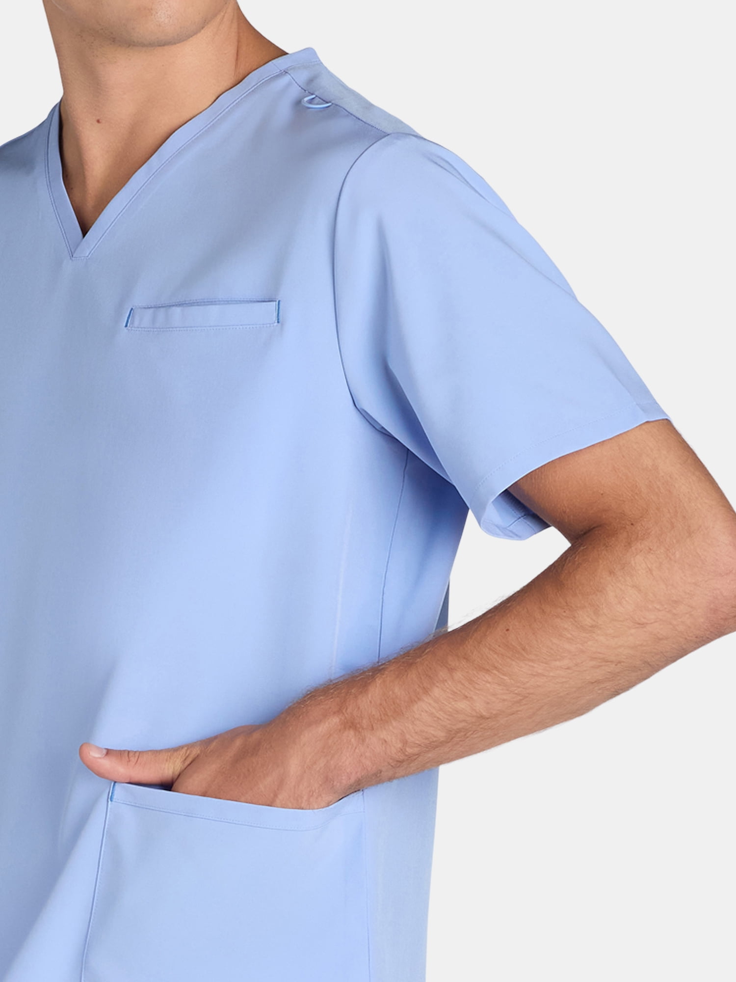 Generic Men's Scrub V-Neck Top, Sizes XS-3XL
