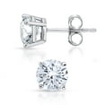 thumbnail image 4 of 1.00 Carat Total Weight (cttw) Diamond Studs - 14K White Gold Earrings for Women, 4 of 5