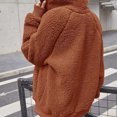 thumbnail image 3 of Womens Winter Long Sleeve Button Sherpa Jacket Coat Pockets Warm Fleece, 3 of 5
