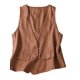 thumbnail image 1 of QUTETN Women'S Solid Color Tank Tops Linen Button- Sleeveless V-Neck Summer Leisure Vest, 1 of 4