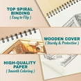 thumbnail image 2 of Netecom Pocket Room Coloring Book for Adults, A5 Wooden Cover, 30 Beautiful and Cozy Rooms Coloring Pages Of Mini World for Stress Relief and Relaxation, Spiral Bound Edition, 2 of 6