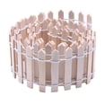 thumbnail image 2 of Rustic Mini Wooden Picket Fence, Decorative Edge Fence, Indoor Outdoor Weatherproof Ornament for Fairy Garden, Bonsai and Craft Projects, 2 of 6