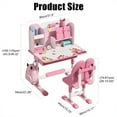 thumbnail image 2 of Adjustable Kids Desk & Chair Set with Book Stand - Ergonomic Study Desk for Children 3-18 Years, 31.5" Widened Desktop, Height Adjustable, Dual Back Support (45.28" x 31.5" x 19.69"), 2 of 7