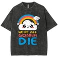 thumbnail image 2 of Nueva moda We Are All Die Y2K hombres mujeres unisex Harajuku camiseta lavada ropa de calle camisetas retro de algodón camisetas, 2 of 4