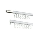 thumbnail image 5 of Ceiling Curtain Track System 12–18 FT Adjustable, Heavy Duty Aluminum Curtain Rail with Roller Hooks, Ultra Thin White Ceiling Mount Curtain Track for Room Divider, Shower Curtain, Living Room, 5 of 14