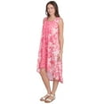 thumbnail image 3 of Larky Lark Womens Colorblock Ombre Floral High Low Dress, 3 of 4