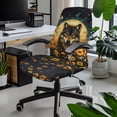 thumbnail image 2 of FKELYI Sunflower Wolf Print Office Chair Cover Computer Chair Covers for Armrest Chair Removable Protector Slipcover Stretch Fabric Boss Chair Covers for Home Office, Large, 2 of 6