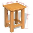 thumbnail image 3 of vidaXL End Table Solid Oak Wood 10.6"x9.4"x14.6", 3 of 5