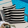 thumbnail image 6 of Pillow Covers 16x16 Inch, Black Beige Striped Linen Pillowcase with Invisible Zipper, Vintage Geometric Line Simple Decorative Throw Pillow Covers Cushion Case for Couch Sofa Bed Living Room, 6 of 9