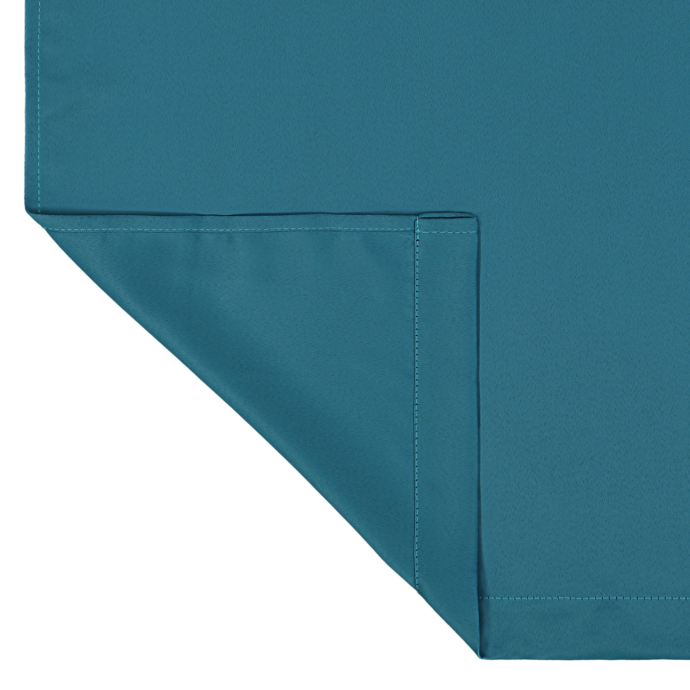Eclipse Phoenix Solid Color Blackout Rod Pocket Panel Pair, Set of 2, Teal Blue, 37 x 63