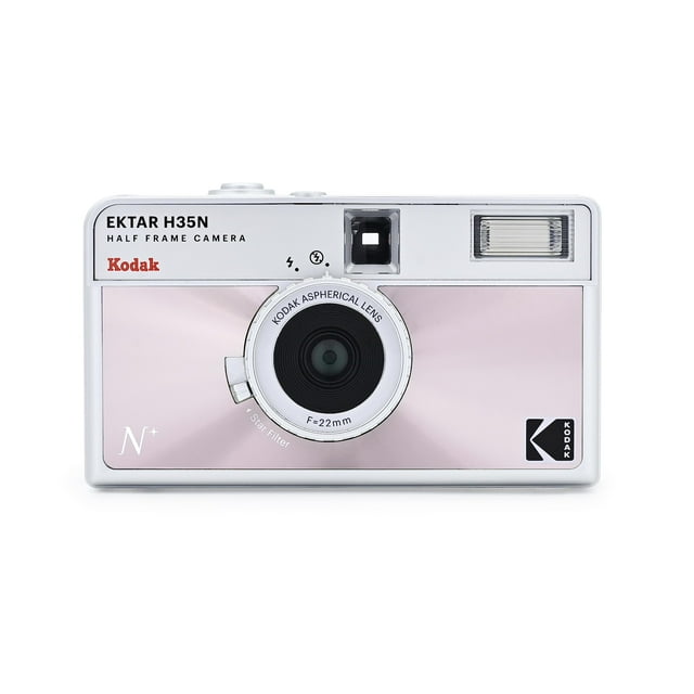 KODAK EKTAR H35N Half Frame Retro Film Camera (Glazed Pink) Plus a Bonus Microfiber Cleaning Cloth