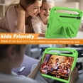thumbnail image 2 of ELEHOLD for Samsung Galaxy Tab S9 Plus/S9 FE Plus/S8Plus/S7FE/S7Plus Rugged Case Kids Friendly EVA Full Body Protective Handle Grip Kickstand Function Shockproof Kids Case for Boys Girls,Green, 2 of 5