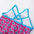 thumbnail image 5 of URMAGIC URMAGIC 4-12T Child Girls One Piece Ruffle Swimsuit Criss Cross Bathing Suit Swimwear/Pink Geometry, 5 of 7