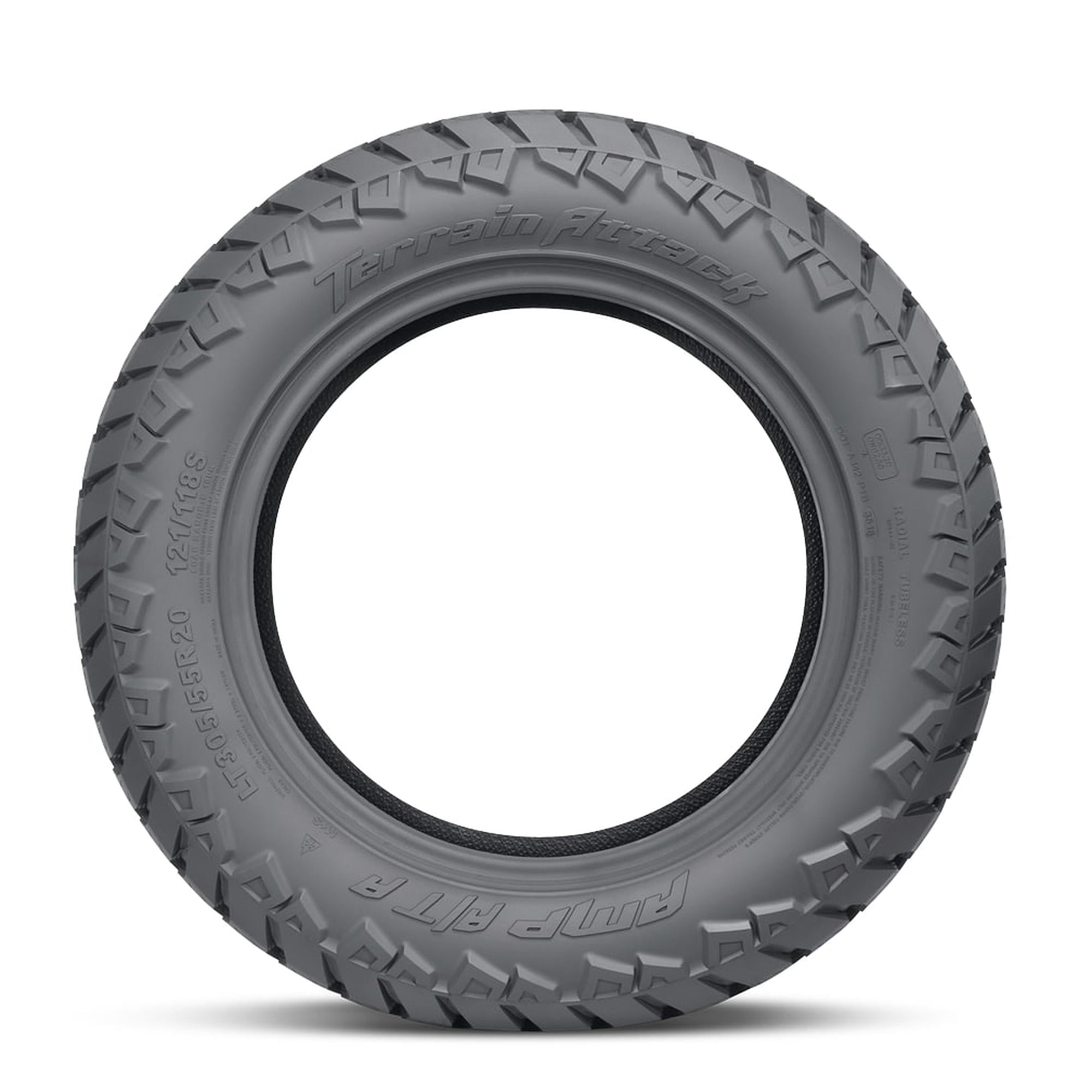 Amp Terrain Attack A/T LT265/70R17 121/118S Tire Fits: 2014-18 Chevrolet Silverado 1500 WT, 2010-21 GMC Sierra 1500 SLE