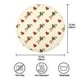 thumbnail image 3 of 15.4" Round Placemat Set of 4 Polyester Fabric Place Mats Non-Slip Dining Kitchen Table Mats for Kitchen Party Decor Candy Cane-shaped Ribbons and Hearts, 3 of 5