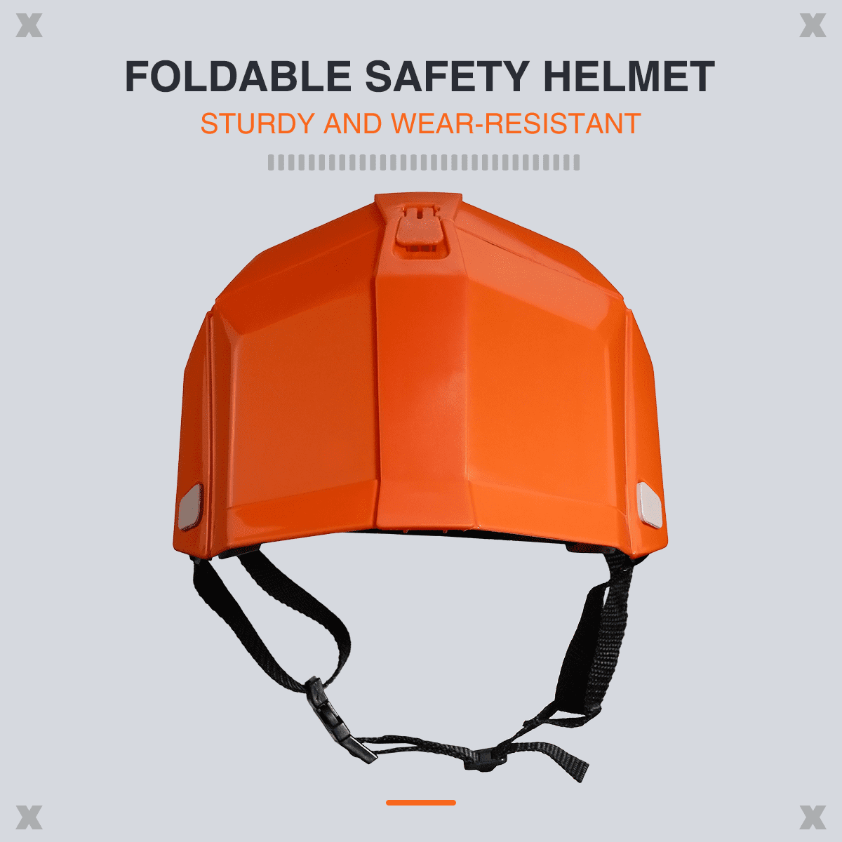 Foldable Safety Hardhat Helmet Outdoors Collapsible Helmet Perfect Construction Hard Hats Safety Cap One Size for Offices Earthquake Public Facilities of Disaster (Orange)