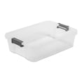 thumbnail image 6 of Sterilite 40 Qt Clear Plastic Under Bed Storage Tote and Latch Lid, 24 Pack, 6 of 9