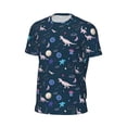thumbnail image 6 of Wukai Space Dinosaur Print Men's Short-Sleeved Mesh T-Shirt,Quick-Dry Short Sleeve Workout T-Shirt-4X-Large, 6 of 8