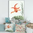 thumbnail image 2 of Ancient Goldfish and The Lotus Leaf 30 in x 40 in Framed Painting Canvas Art Print, by Designart, 2 of 5