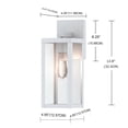 thumbnail image 3 of Exterior Light Fixtures Wall Sconces Matte White Outdoor Wall Lights for Porch, House, Garage, Hallway, Doorway with Lantern Glass Shade (2-Pack), 3 of 9