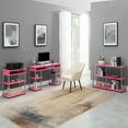 thumbnail image 3 of Convenience Concepts Designs2Go 30" Tall No-Tools Console Table with Shelves, Pink Wood Finish, 3 of 6