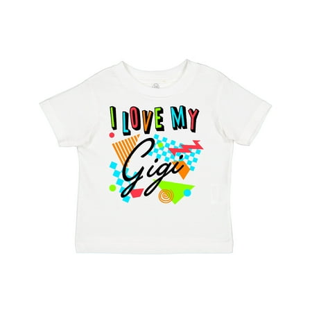 

Inktastic I Love My Gigi- 80s Retro Style Gift Toddler Boy or Toddler Girl T-Shirt