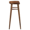 thumbnail image 4 of Counter Stool Chair, Set of 2, Walnut, Wood, Bar Pub Cafe Bistro Dining Kitchen Hospitality Restaurant, Modern Contemporary HB36679, 4 of 10